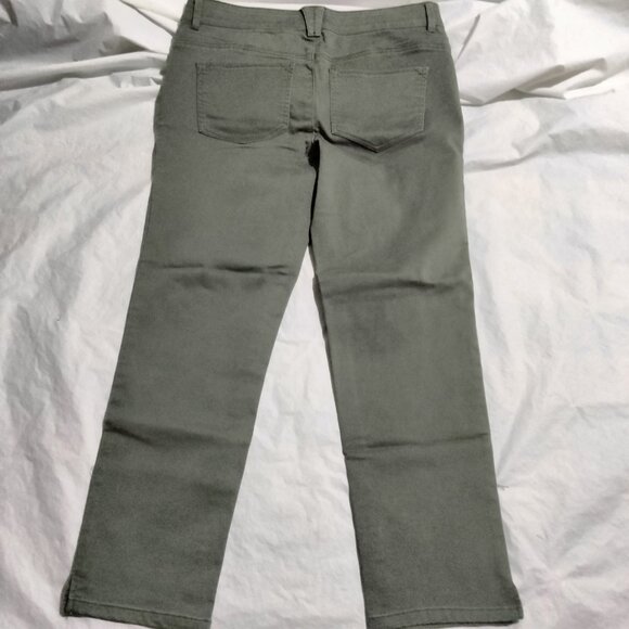 G.H Bass & Co Womens Chino Pants Size 14( 34x27) Green Stretch Casual Mid Rise - Picture 5 of 6